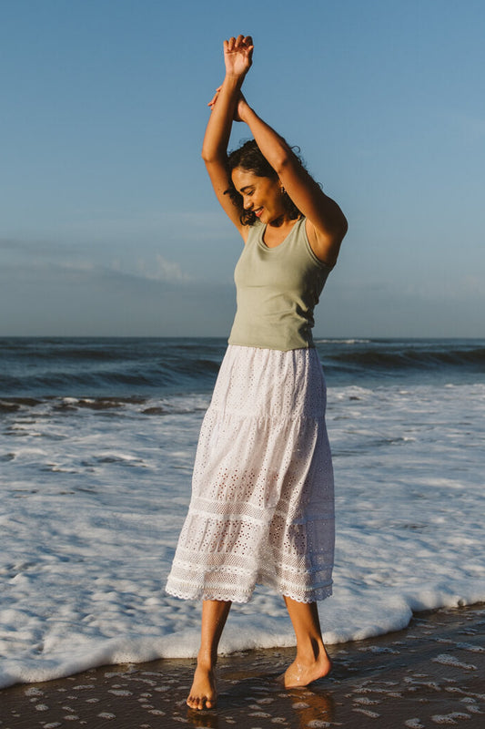 Sola Embroidery Anglaise Skirt