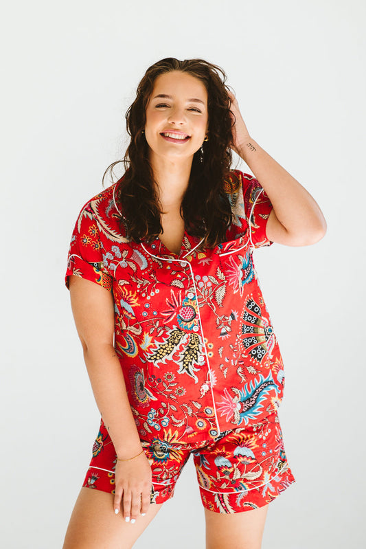 PJ Short Red Floral