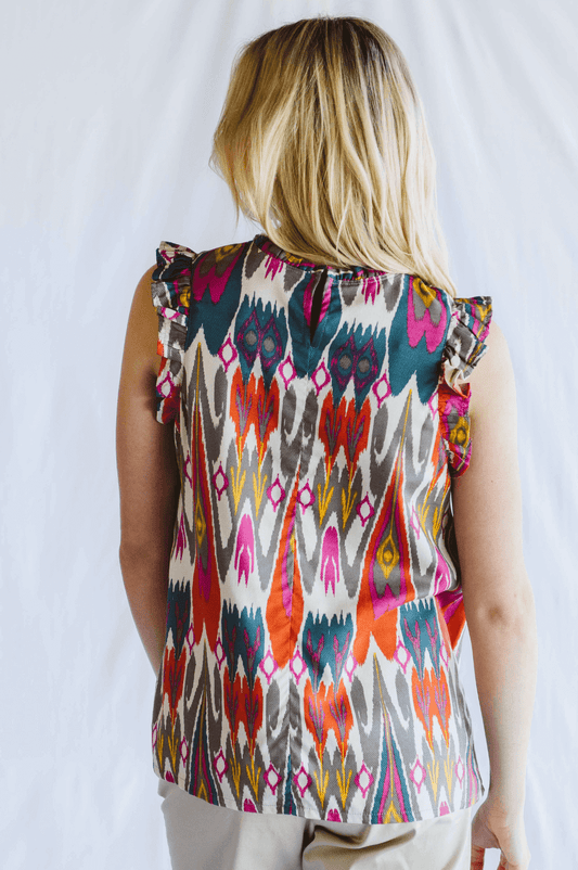 Flynn Shirt Pink Ikat