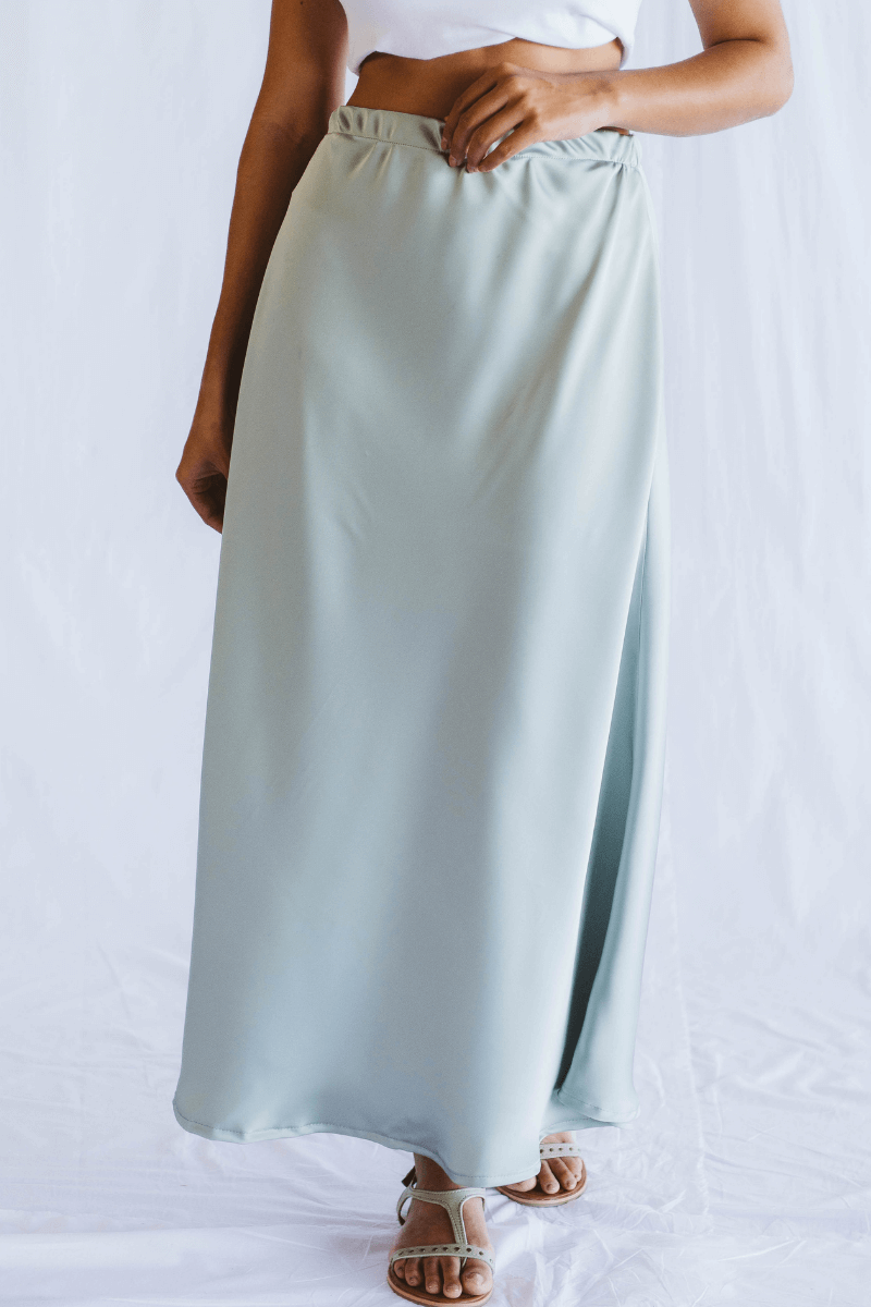 Satin Skirt Mint