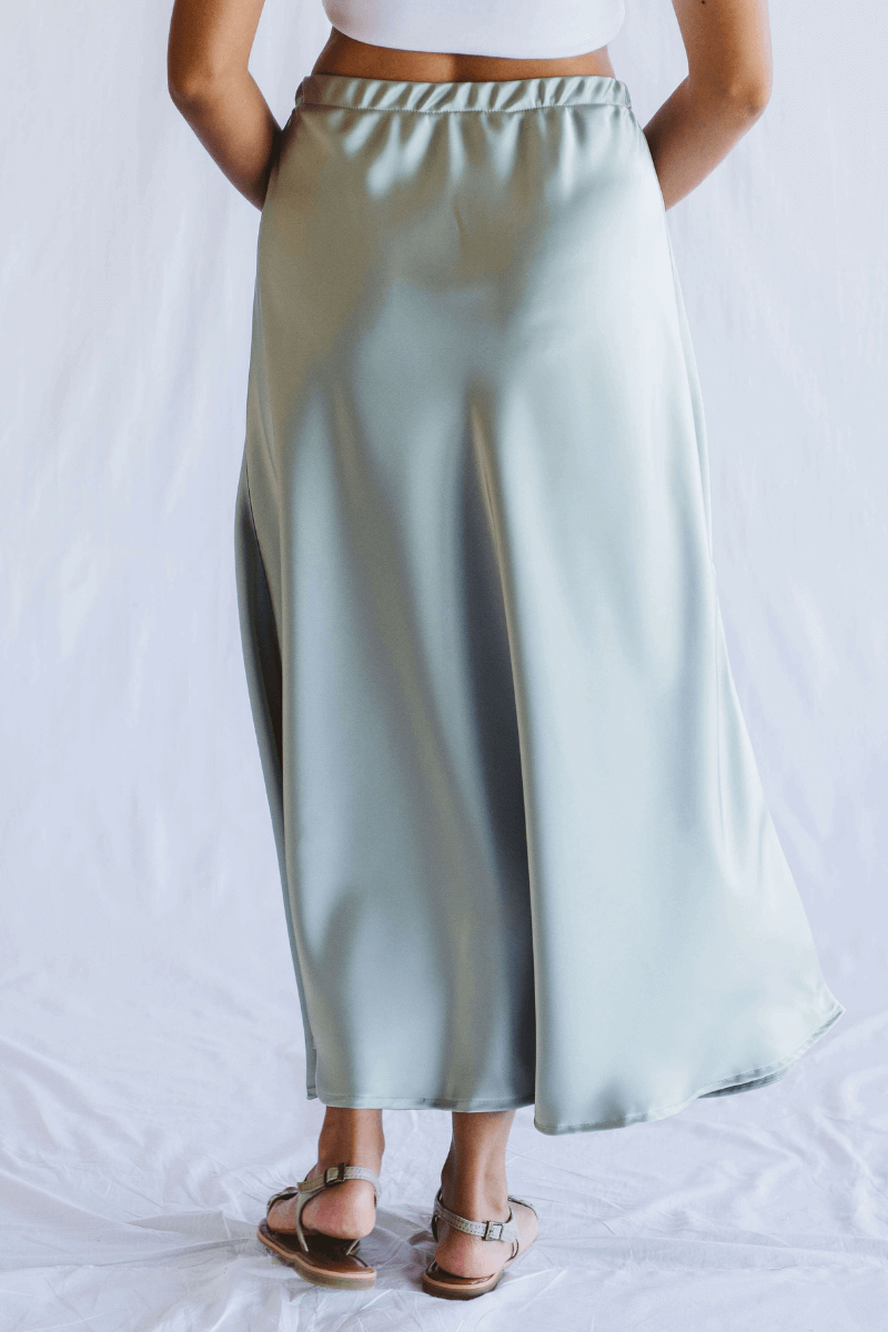Satin Skirt Mint