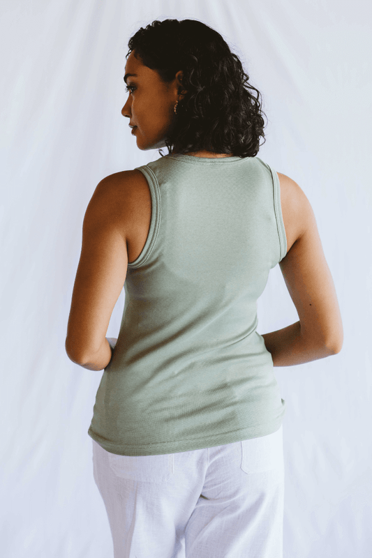 Vest Sage Low Neck