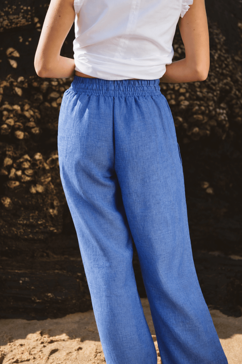 Ivy Linen Trouser Cobalt