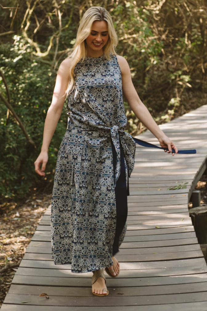 Emily Wrap Skirt Navy