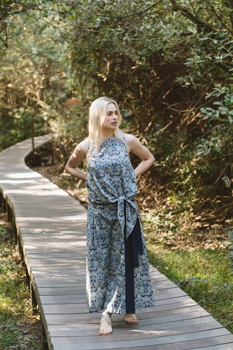 Emily Wrap Skirt Navy