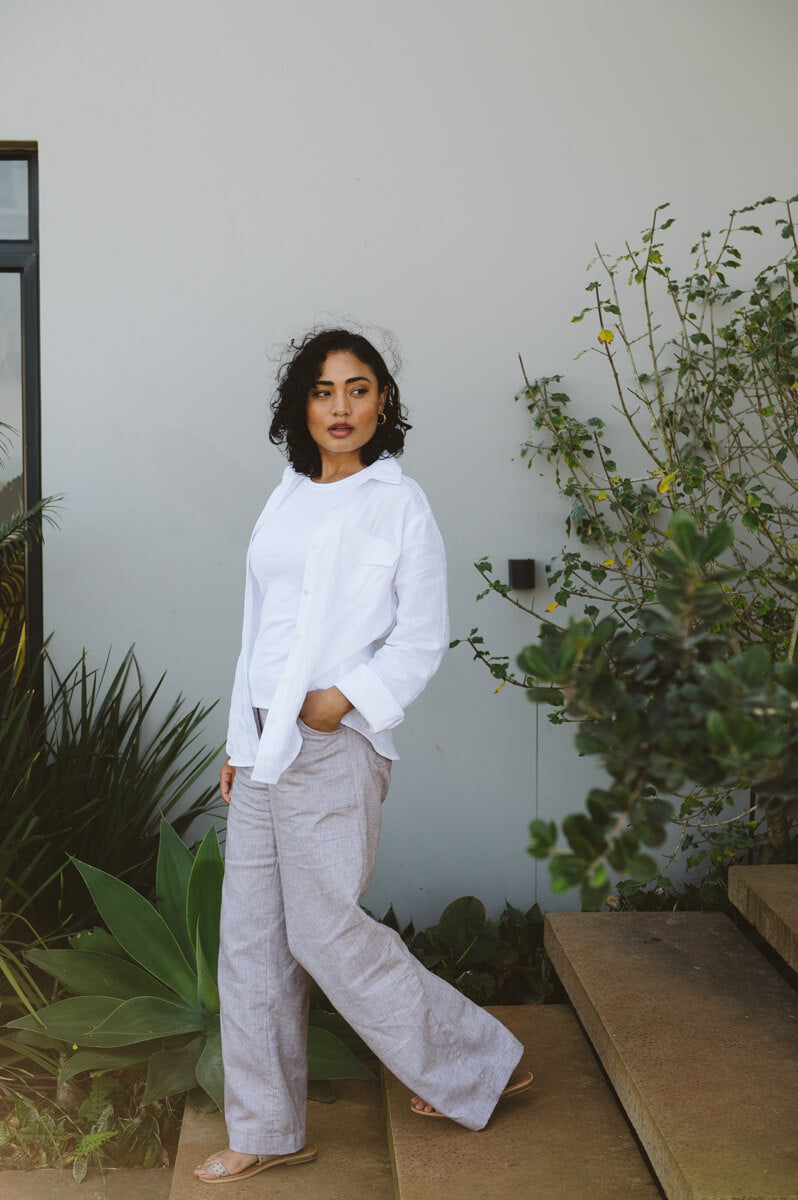 Enya Linen Trouser Taupe