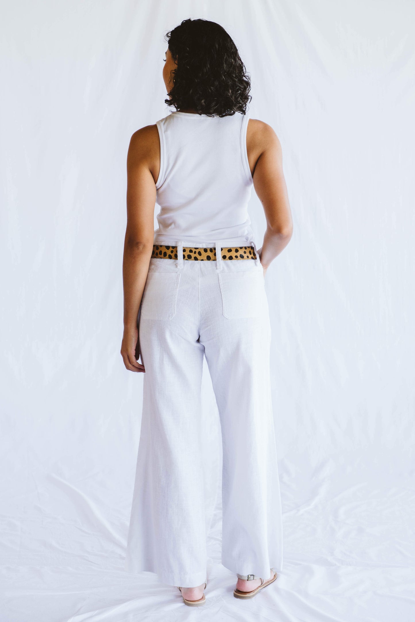 Enya Linen Trouser White