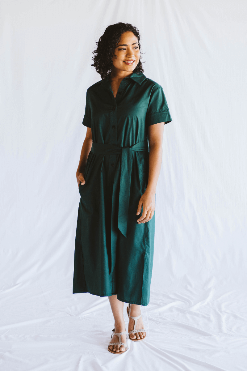 Gabbi Green Shirt Dress