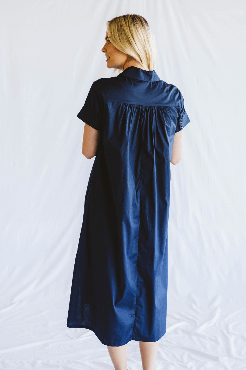 Gabbi Navy Shirt Dress