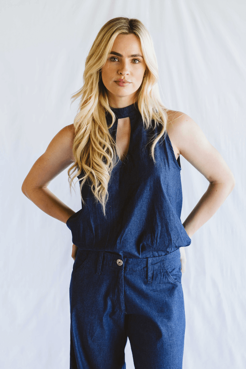 Karina Denim Halter Top