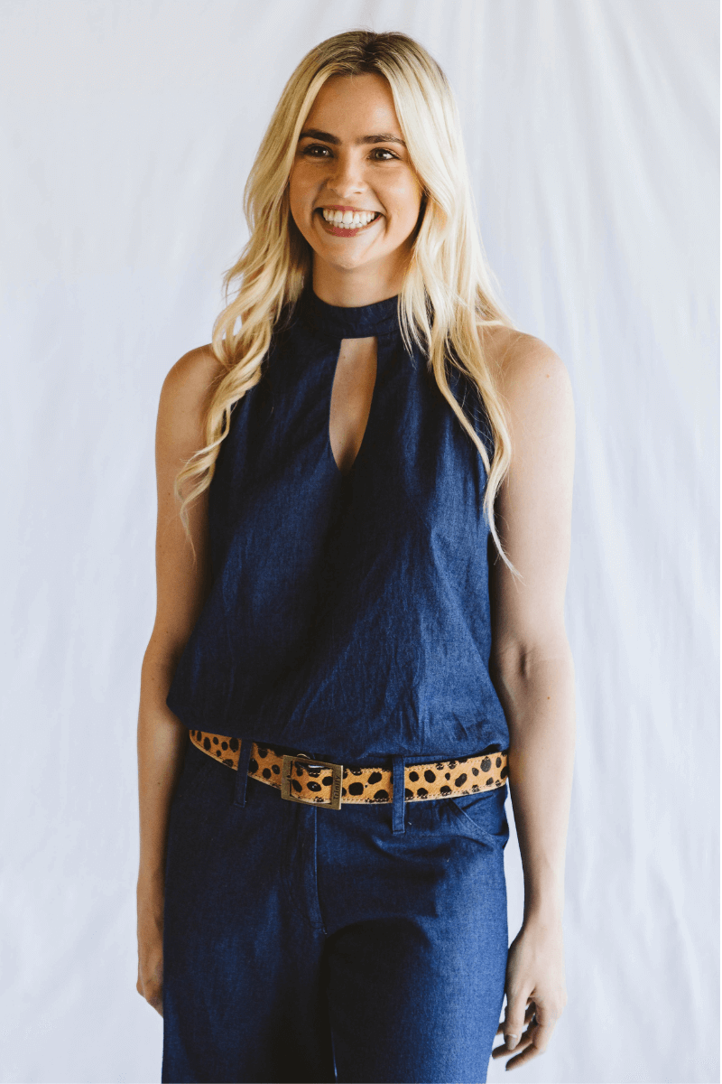 Karina Denim Halter Top
