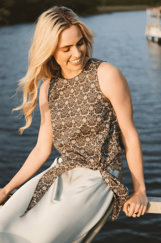 Libbi Shirt Grey Floral