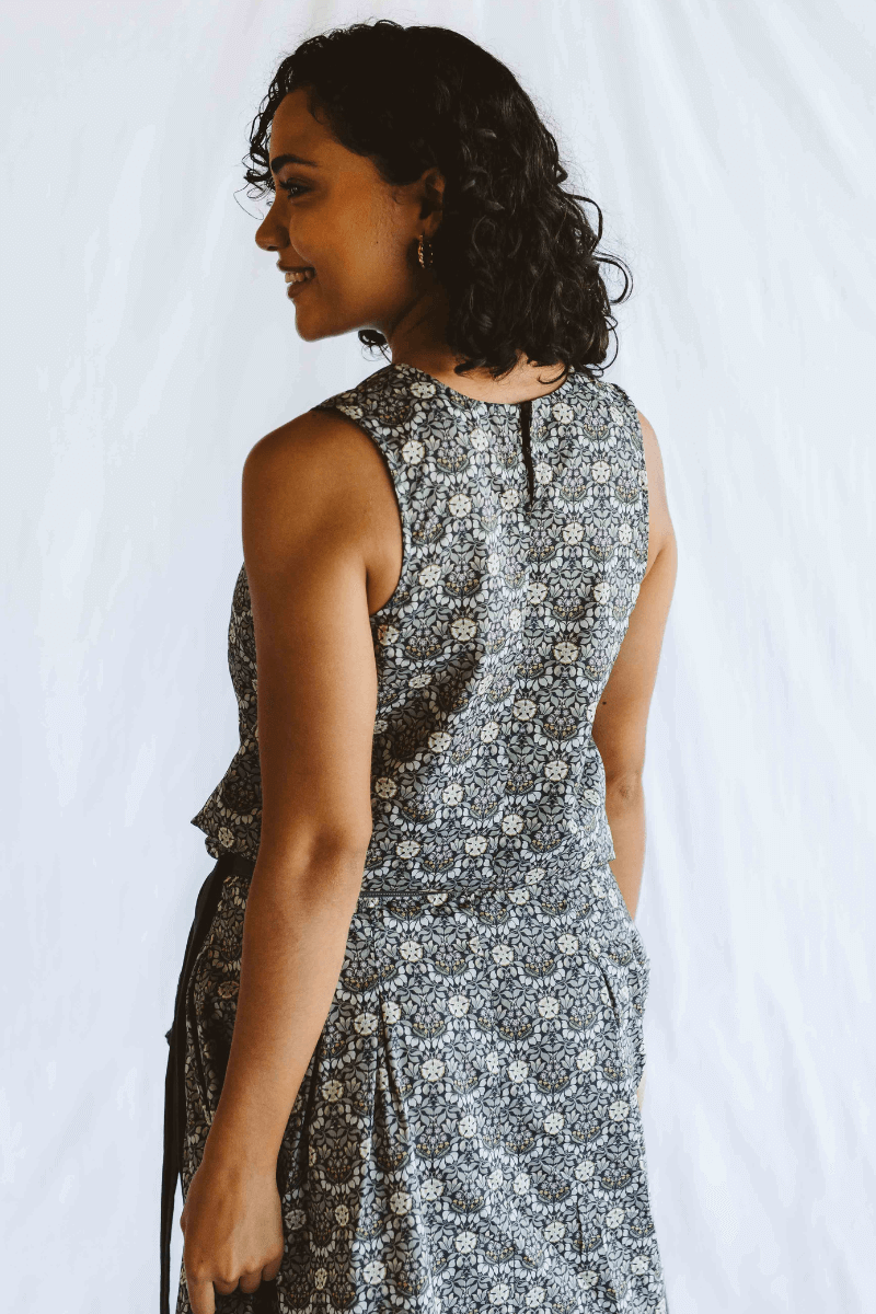 Libbi Shirt Grey Floral