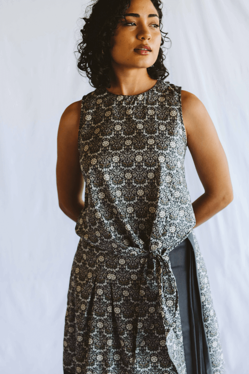 Libbi Shirt Grey Floral