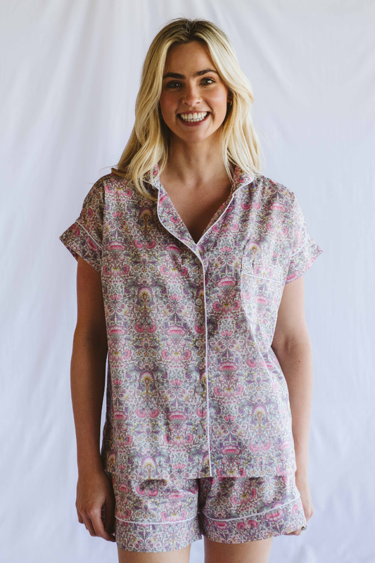 PJ Short Liberty Cotton Pink Floral