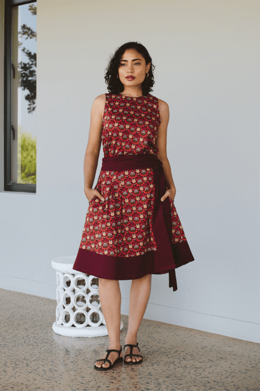 Emily Short Wrap Skirt Orange