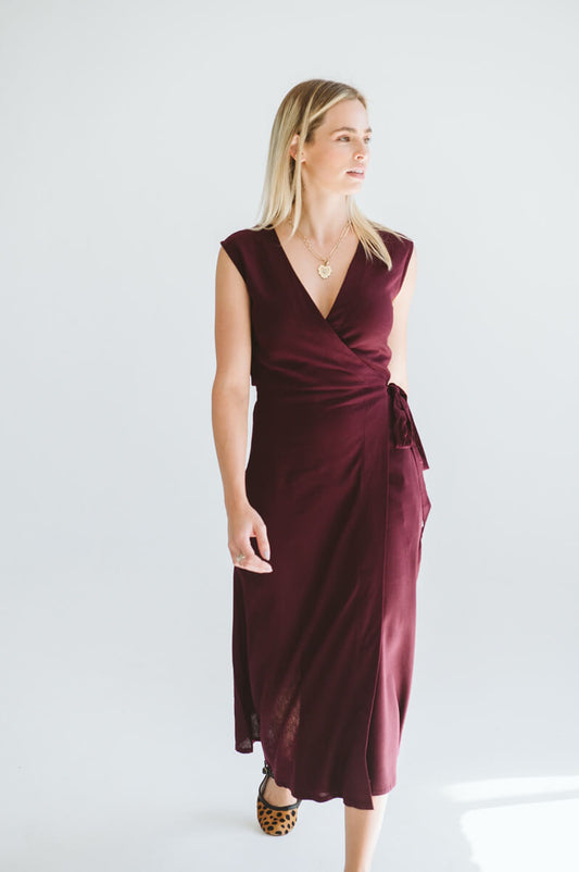 Lila Reversible Wrap Black Cherry