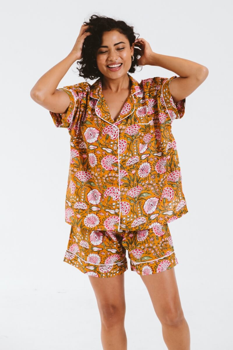 PJ Short Mustard Peony