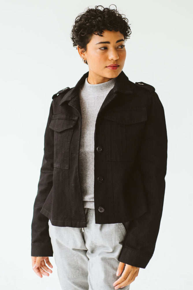 Ladd Cotton Twill Black Jacket
