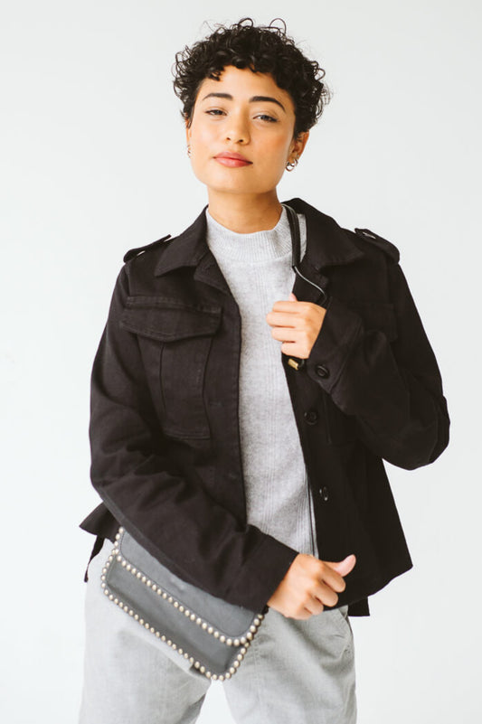 Ladd Cotton Twill Black Jacket