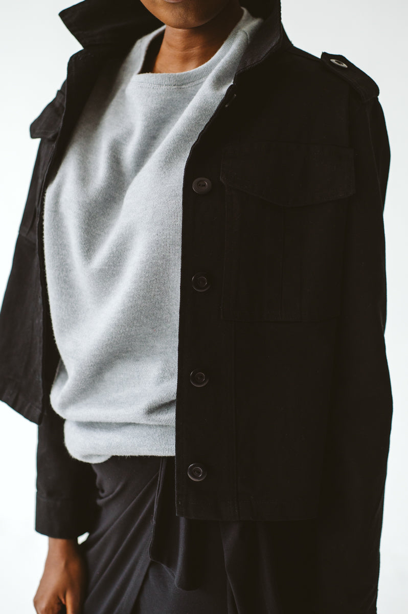 Ladd Cotton Twill Black Jacket