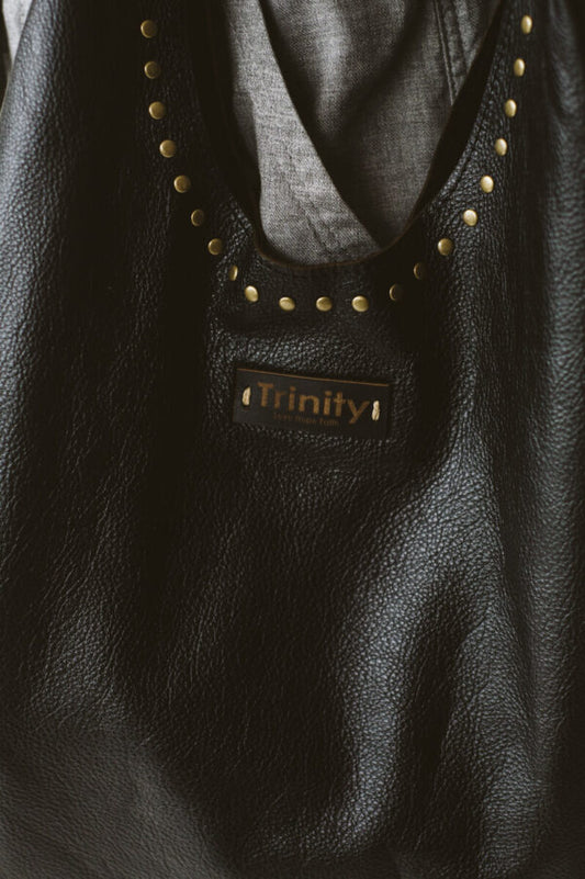 Casey Leather Bag Black with Studs