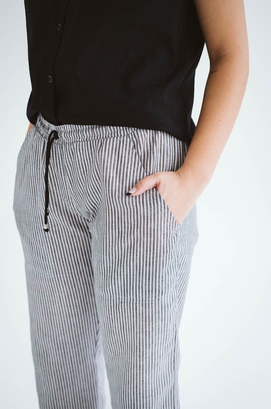 Kendall Stripe Linen Trouser