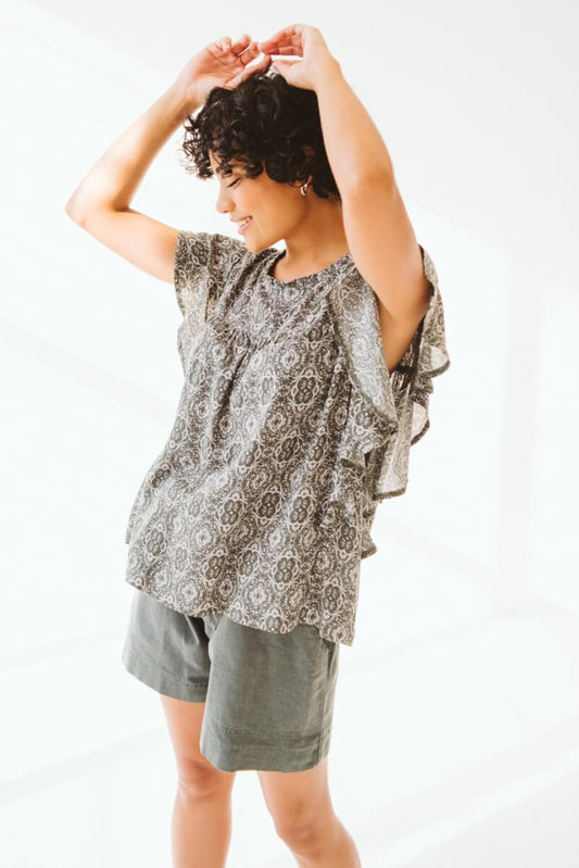 Issa Cotton Shirt Khaki