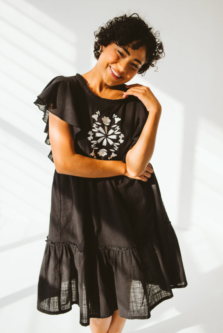 Katie Cotton Dress Black