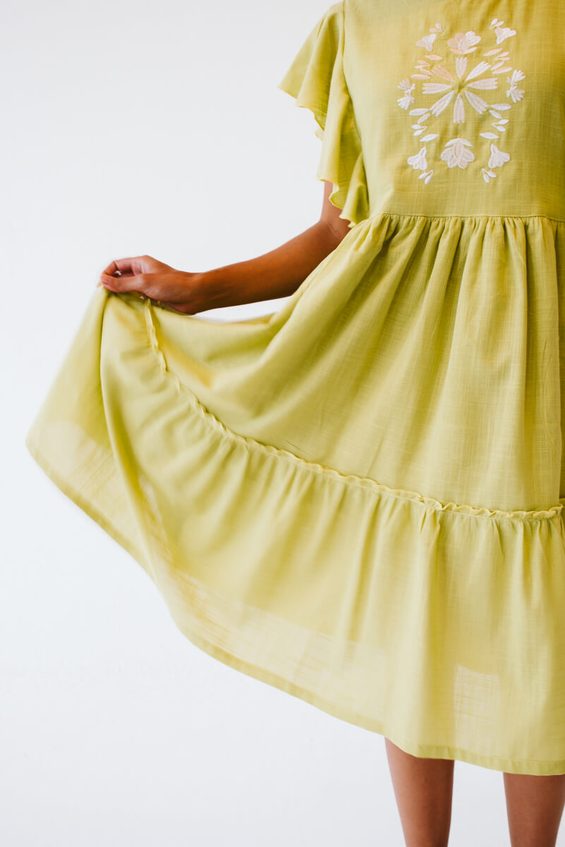 Katie Cotton Dress Green
