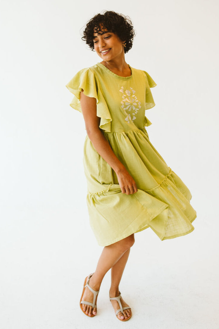 Katie Cotton Dress Green