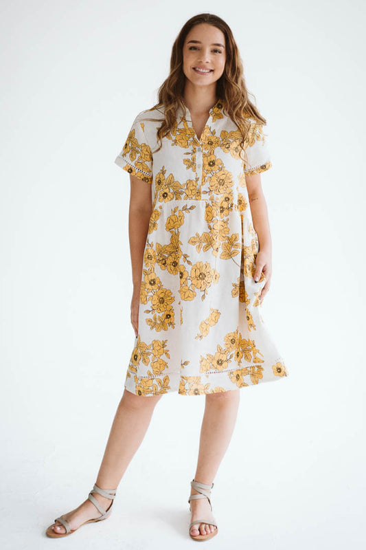 Peta Buttercup Linen Dress