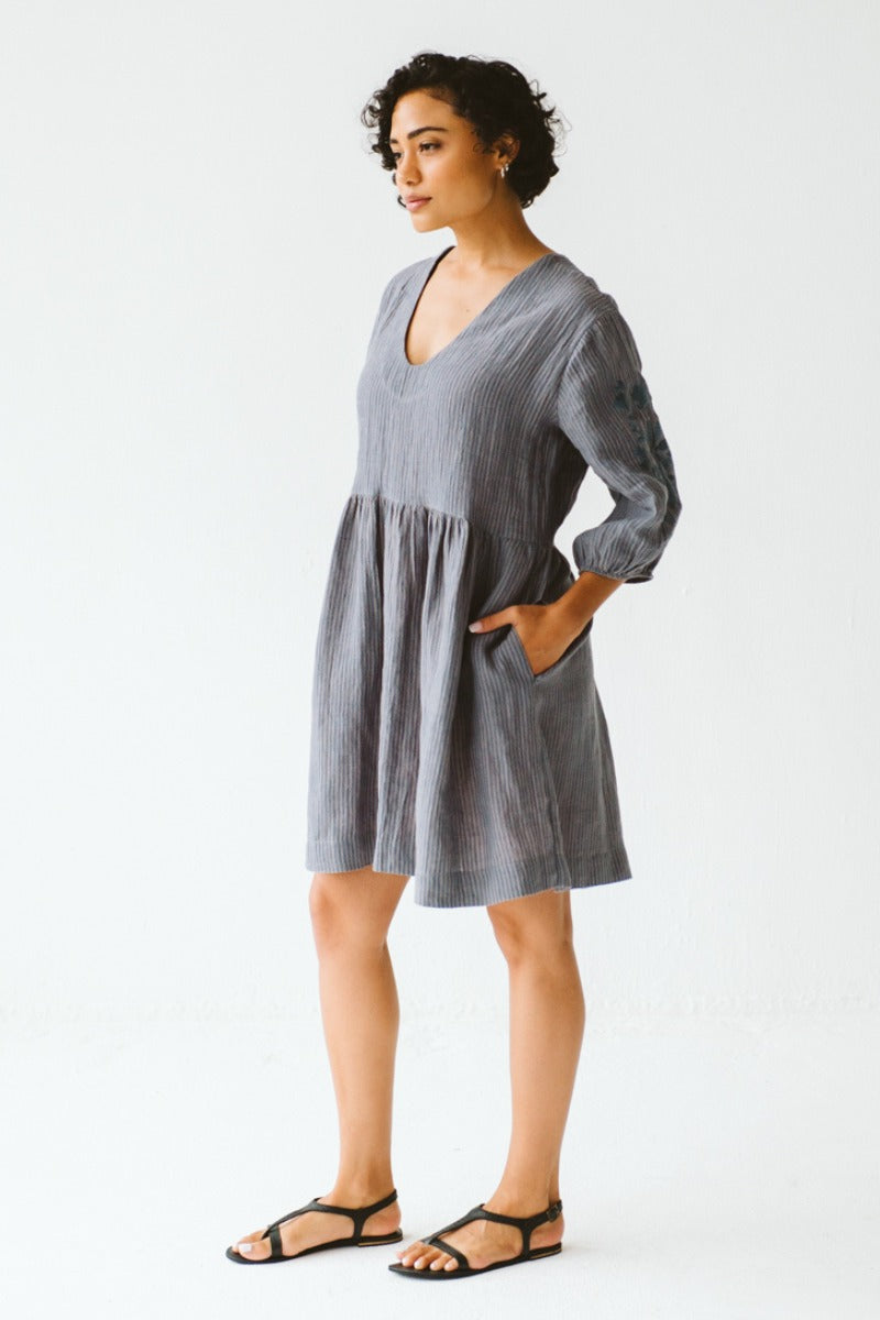 Texas Stripe Linen Dress