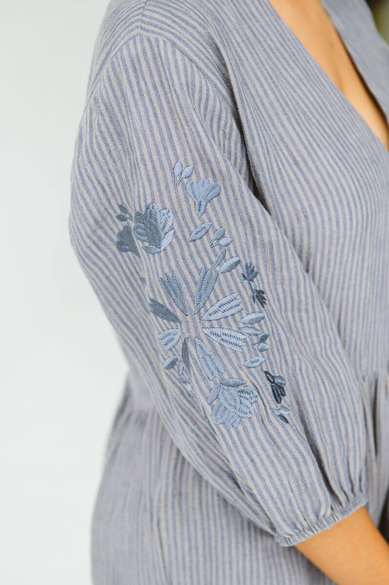 Texas Stripe Linen Dress