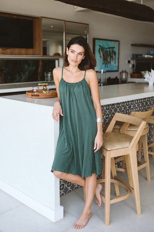 Poppy Nightie in Hunter's Green