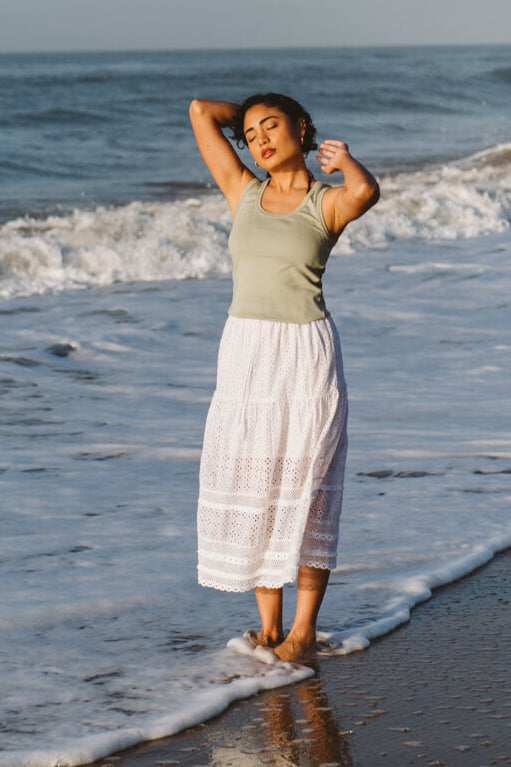 Sola Embroidery Anglaise Skirt
