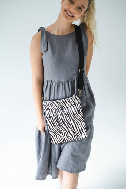 Talia Leather Print Sling Bag