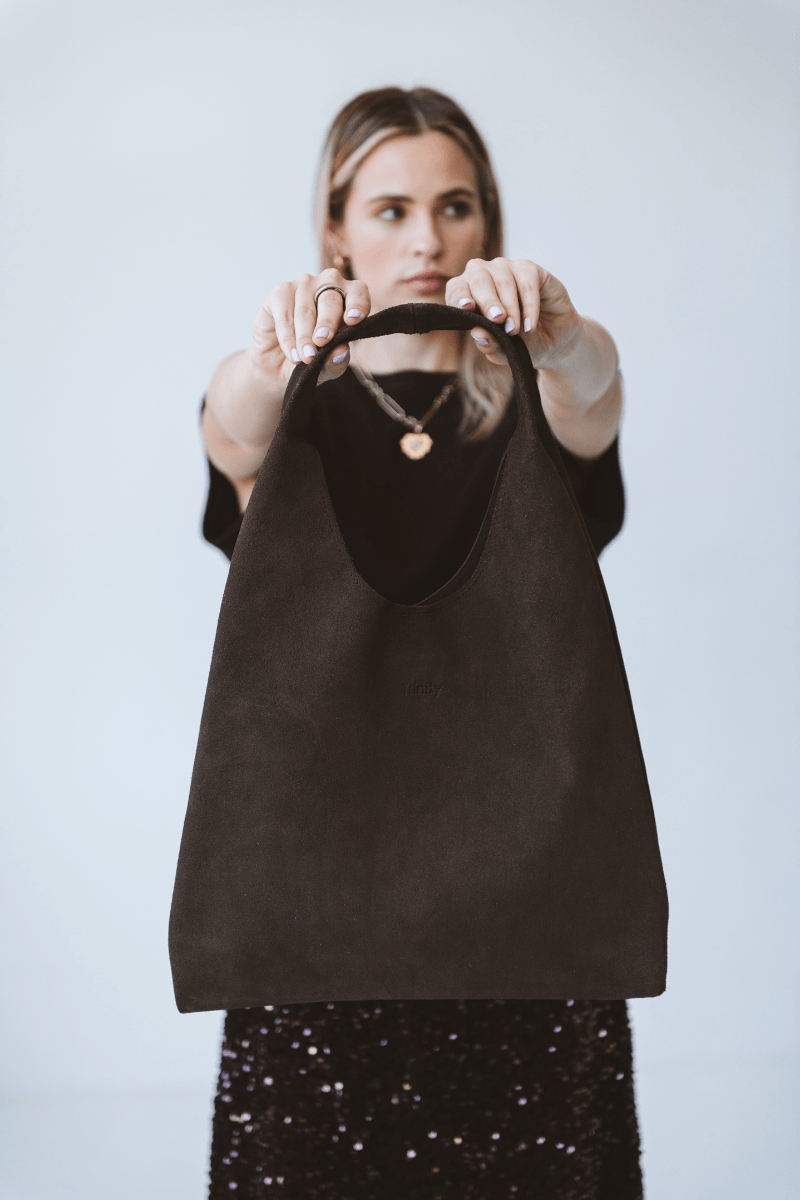 Casey Suede Bag Chocolate
