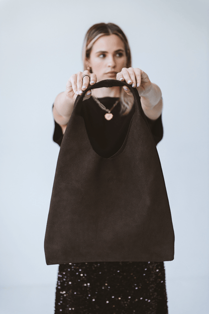 Casey Suede Bag Chocolate