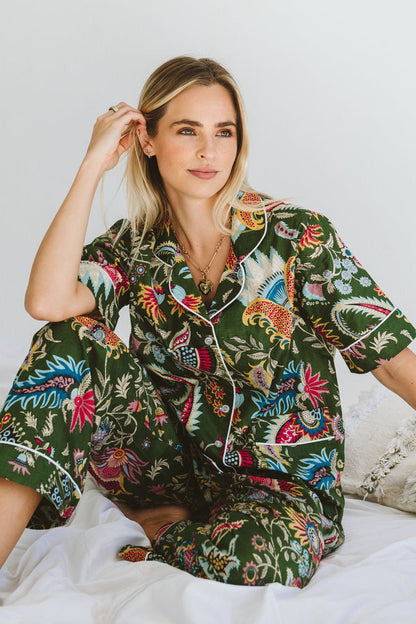 PJ Summer Long Olive Floral