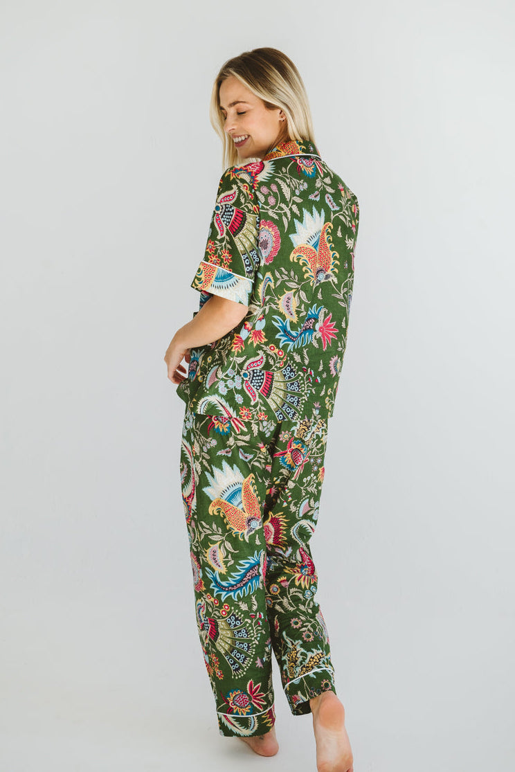 PJ Summer Long Olive Floral