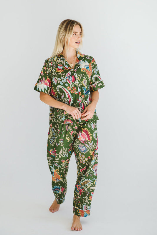 PJ Summer Long Olive Floral