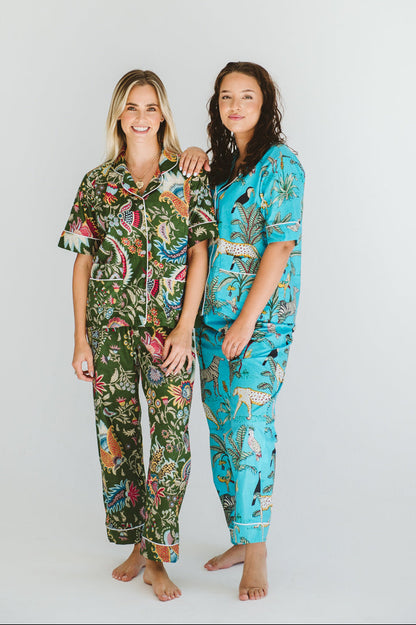 PJ Summer Long Olive Floral