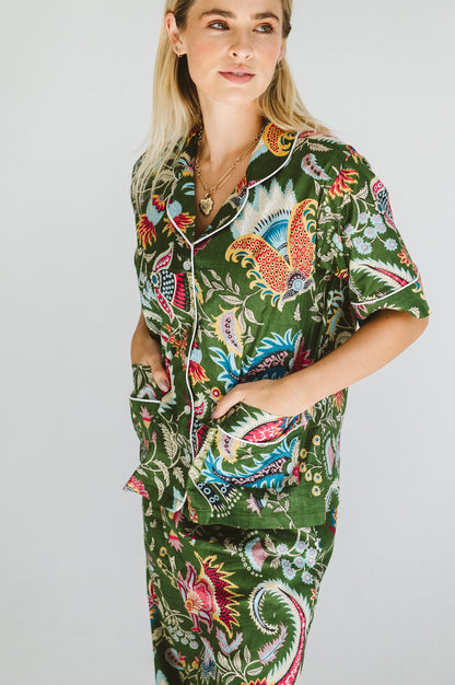 PJ Summer Long Olive Floral