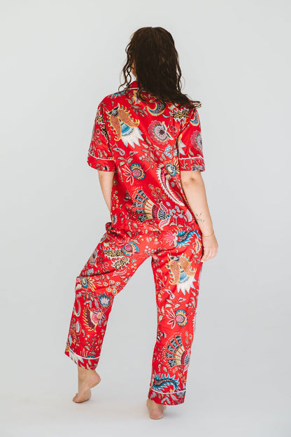 PJ Summer Long Red Floral