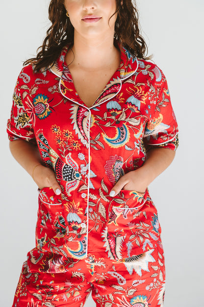 PJ Summer Long Red Floral