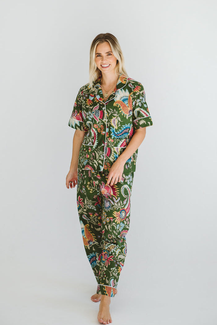 PJ Summer Long Olive Floral