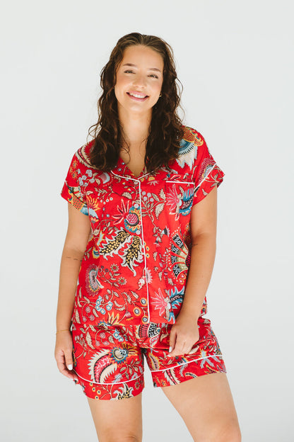 PJ Short Red Floral