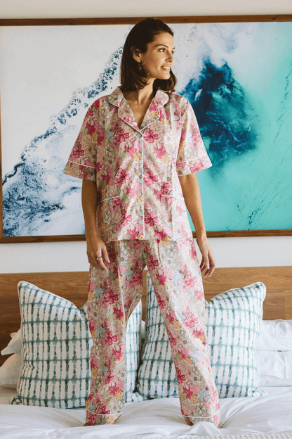 Everyday Seaflower PJ Set in Pink
