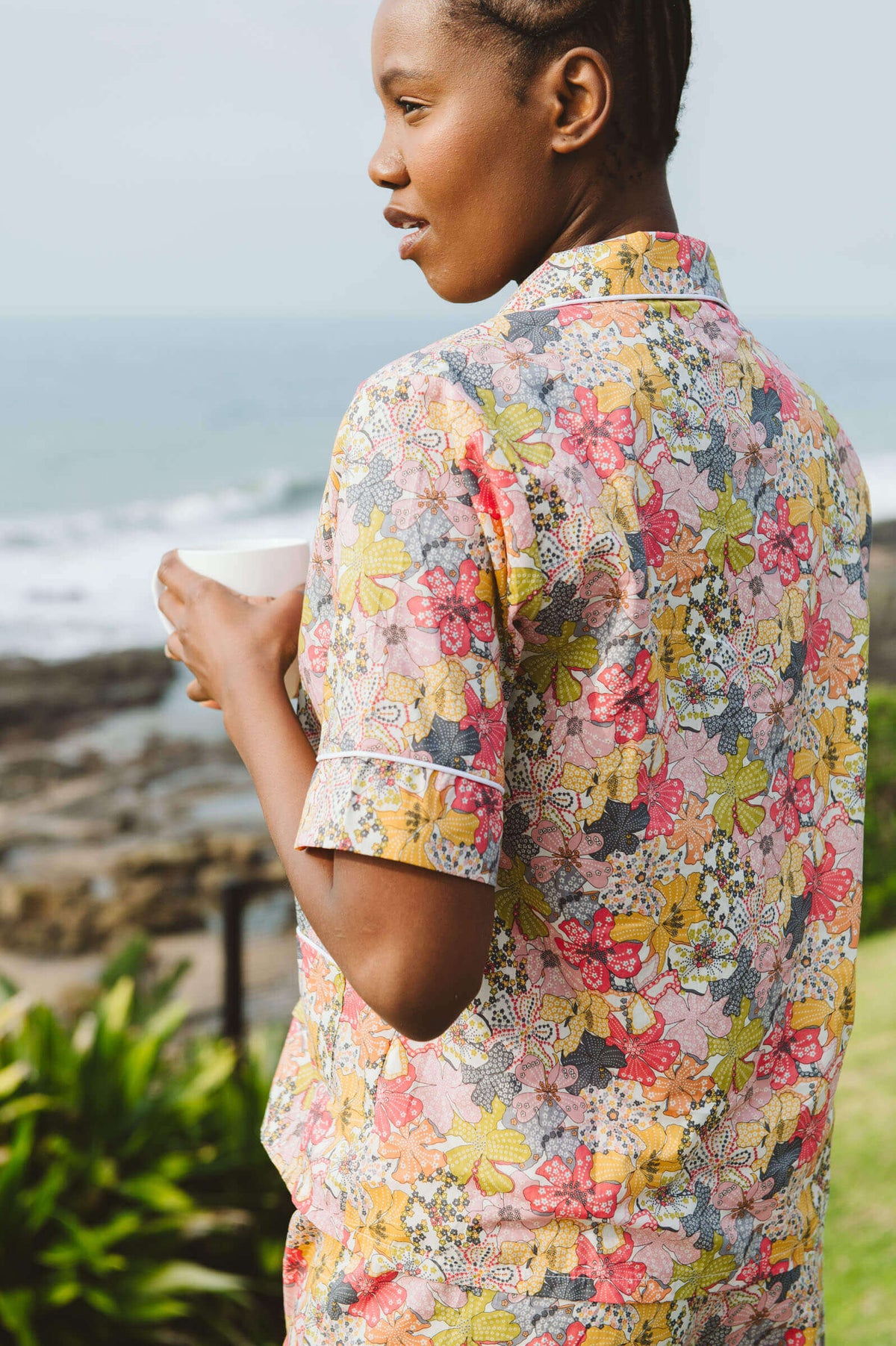 Short Seaflower PJ in Yellow